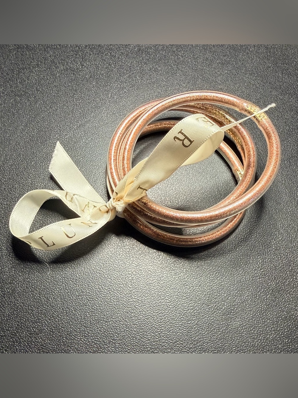 Plunder Rose Gold Stacking Bangle Set